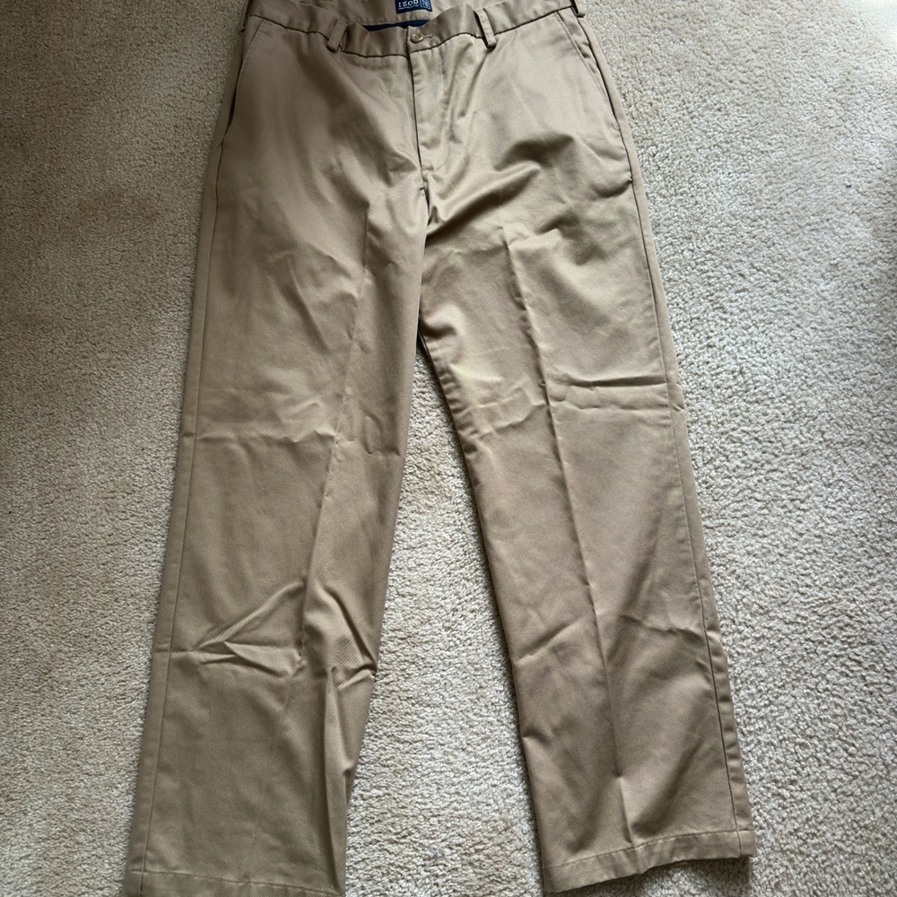 Izod Tan Chinos Classic Cotton Blend